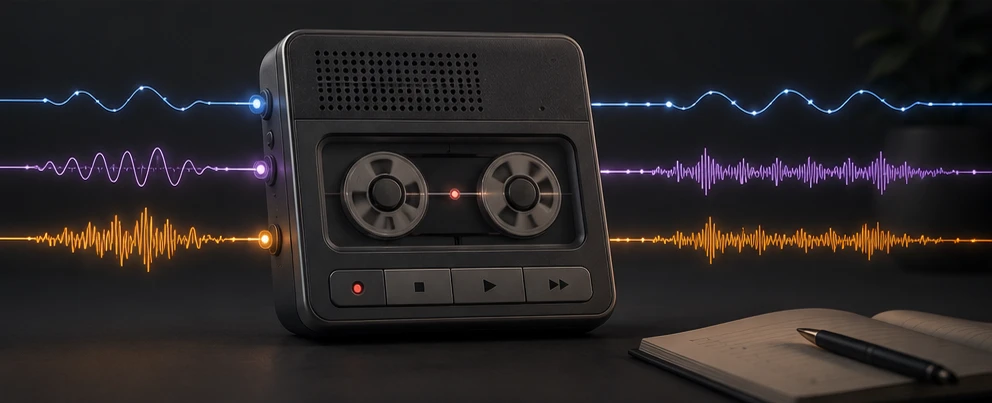 Distinct colored voice lines passing through a TSRS-inspired relay machine