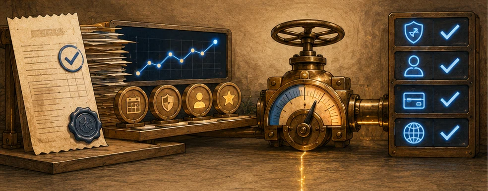 Evidence gradually opening a valve to release more valuable capability